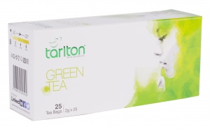 Чай Tarlton зеленый цейлонский, 25 пак. х 2 г