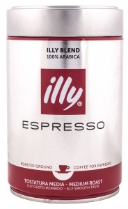 Кофе ILLY (Илли) молотый средней обжарки, 250 г ж/б
